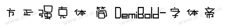 方正强克体 简 DemiBold字体转换